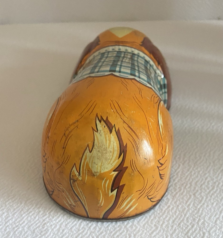 Vintage Tin Toy Dog Pull Back Japan