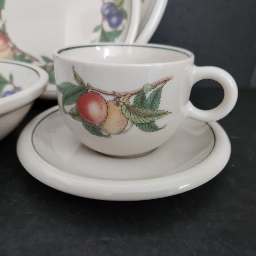 Wholesome by Epoch 5 Pc. Place Setting. Green Trim