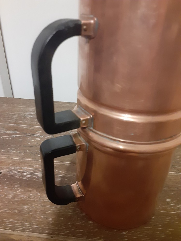 VTG.MCM COPPER 1 CUP COFFEE MAKER STACKED