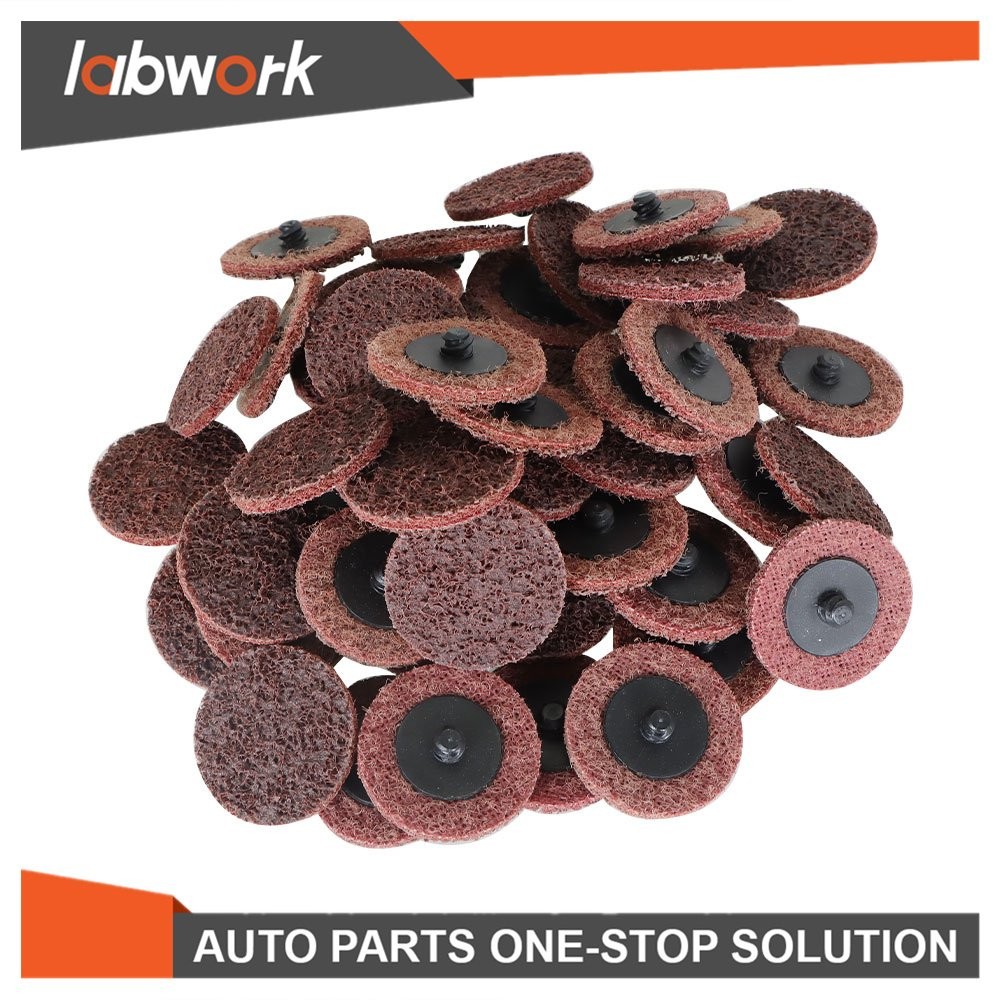 Labwork Medium Surface Conditioning Disc Roll Lock Grinder Sanding Pads 50Pcs 2"