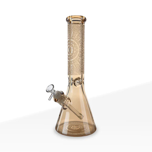 Water Pipe Mandala Etched Beaker 14"