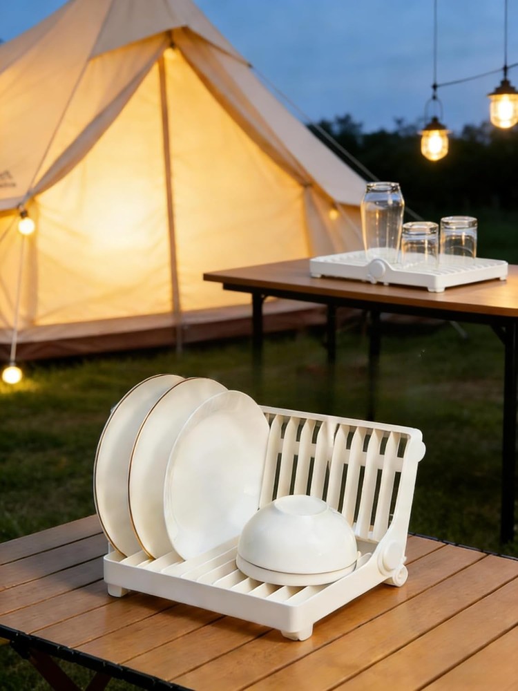 Collapsible Small Dish Drying Rack for RV, Camper, Dorm & Small Space