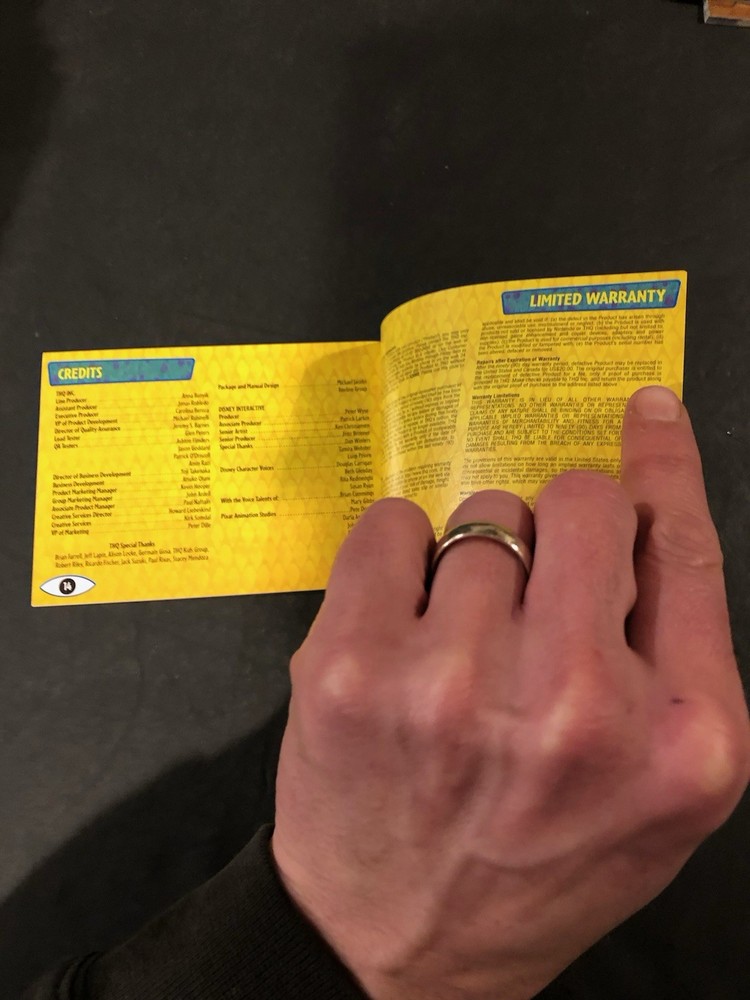 Monsters inc gba Manual only