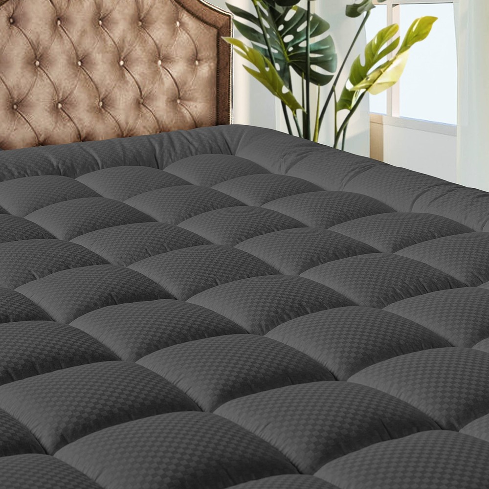 Bedding Quilted Fitted Twin Mattress Pad Cooling Breathable Fluffy Soft Mattr...