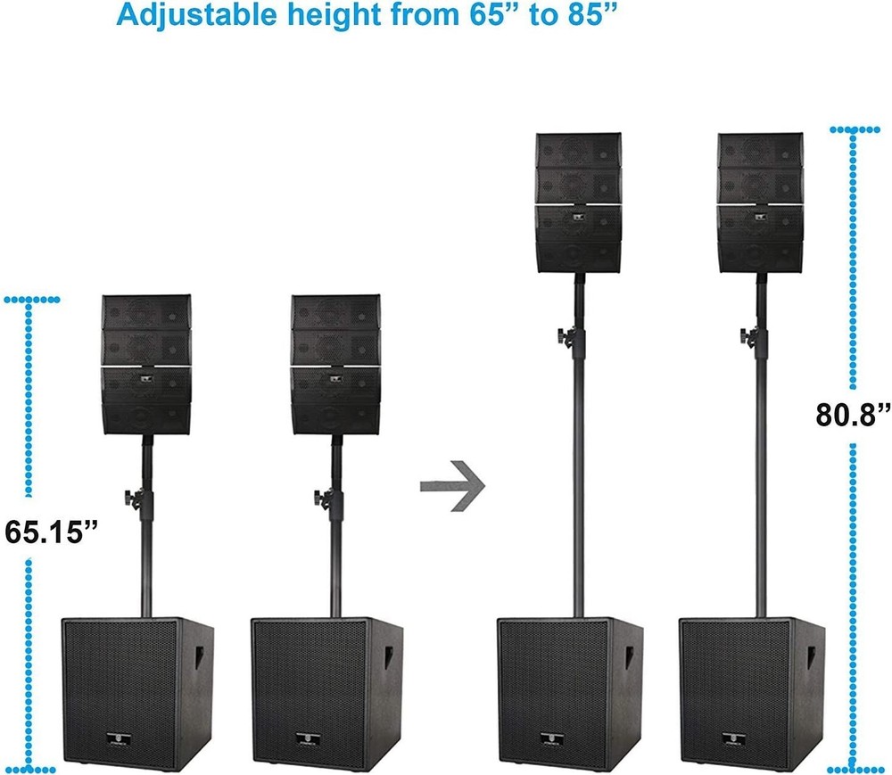 PRORECK CLUB 3000 Line Array Speaker PA System Subwoofer 12 Inch 4000W Bluetooth