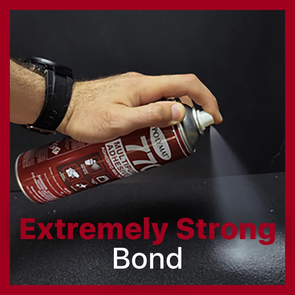 Polymat 770X MULTIPURPOSE POOL TABLE CLOTH INSTALLATION CLEAR MIST ADHESIVE GLUE