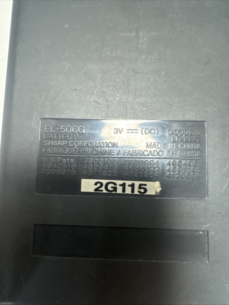 Vintage Sharp EL-506G Scientific Calculator D.A.L.