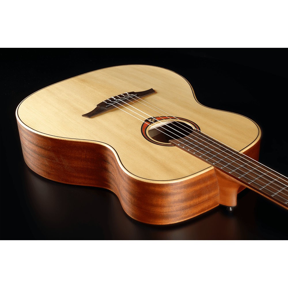 Lag TN70A-NAT Classical Guitar 2023 Solid Spruce Top Nylon Auditorium-Style