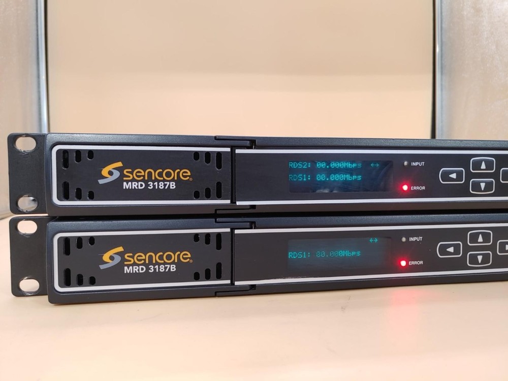 LOT of (2) Sencore MRD 3187B Modular Receiver Decoder IRD w/ HD-SDI Output *READ