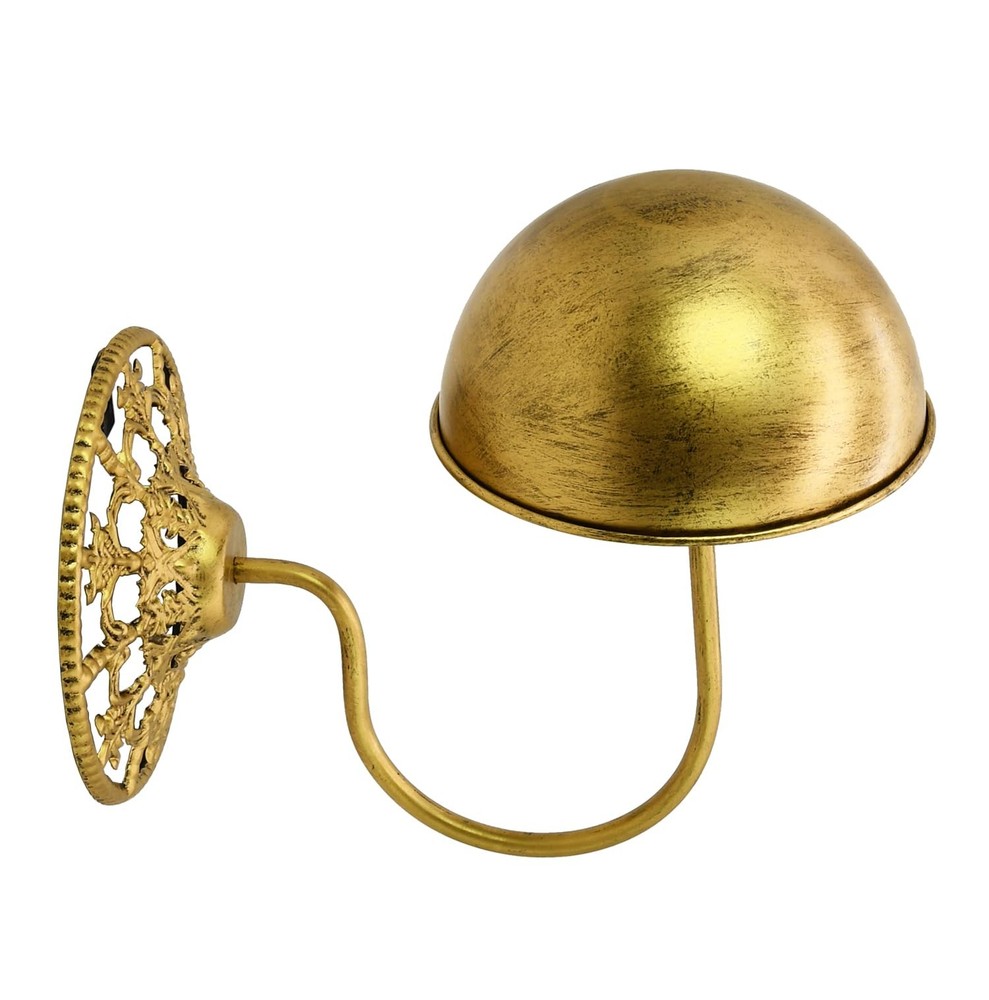 Vintage Wall Mount Hat & Coat Rack – Rustic Gold Decorative Iron Holder for H...