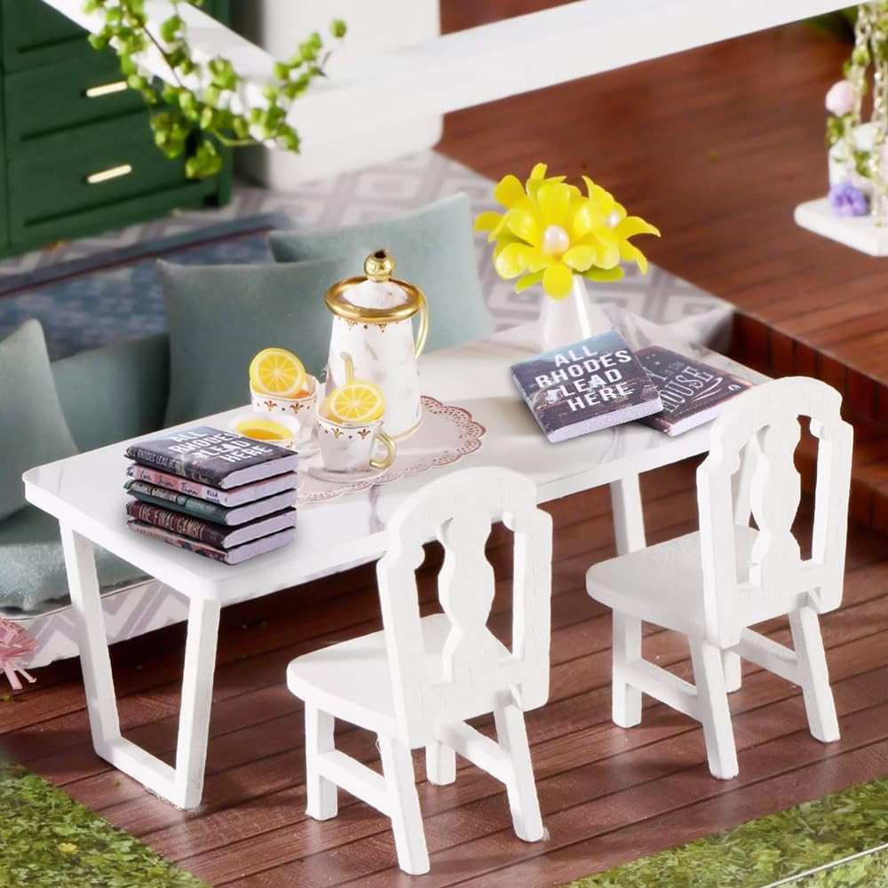 300Pcs Miniature Dollhouse Books Tiny DIY Crafting Library Decor Accessories
