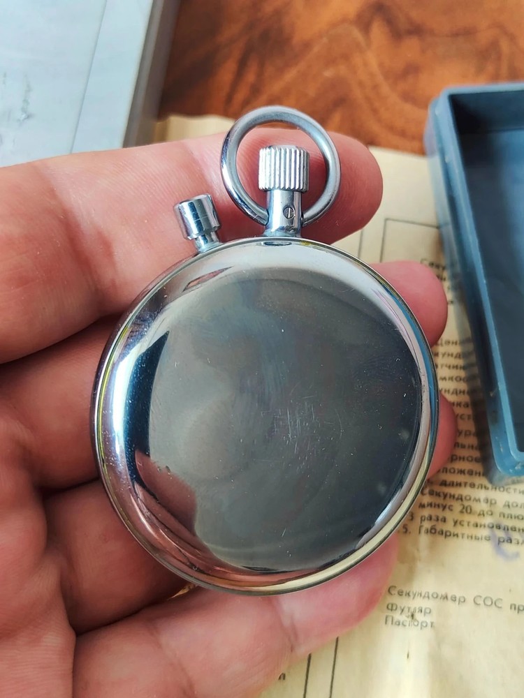 Vintage Soviet Agat StopWatch USSR Mechanical In Boxed