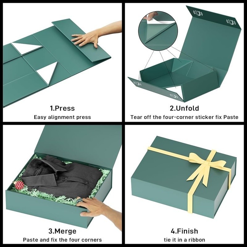 Durable Gift Boxes W/ Lids Magnetic Closure Perfect All Occasions Gift Wrapping