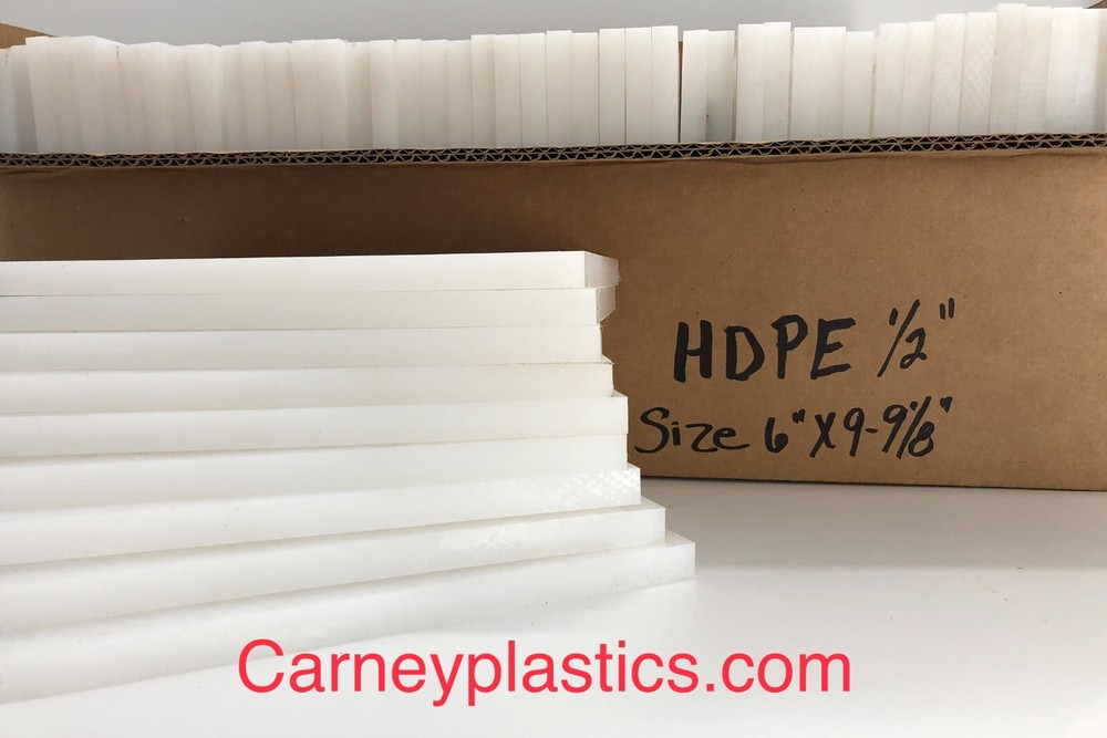 HDPE Polyethylene Plastic 1/2" x 6" x 9" -   2 piece Bundle