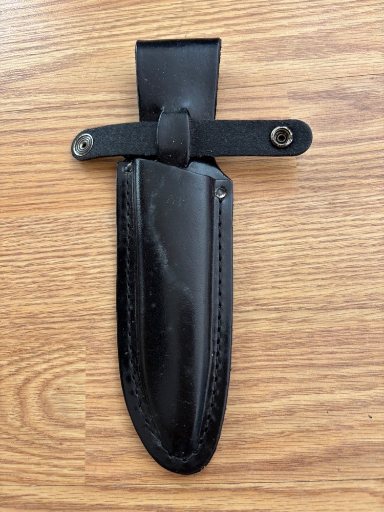 UNBRANDED BLACK   5" FIXED BLADE BELT LOOP CASE WITH CLOSE LOOP