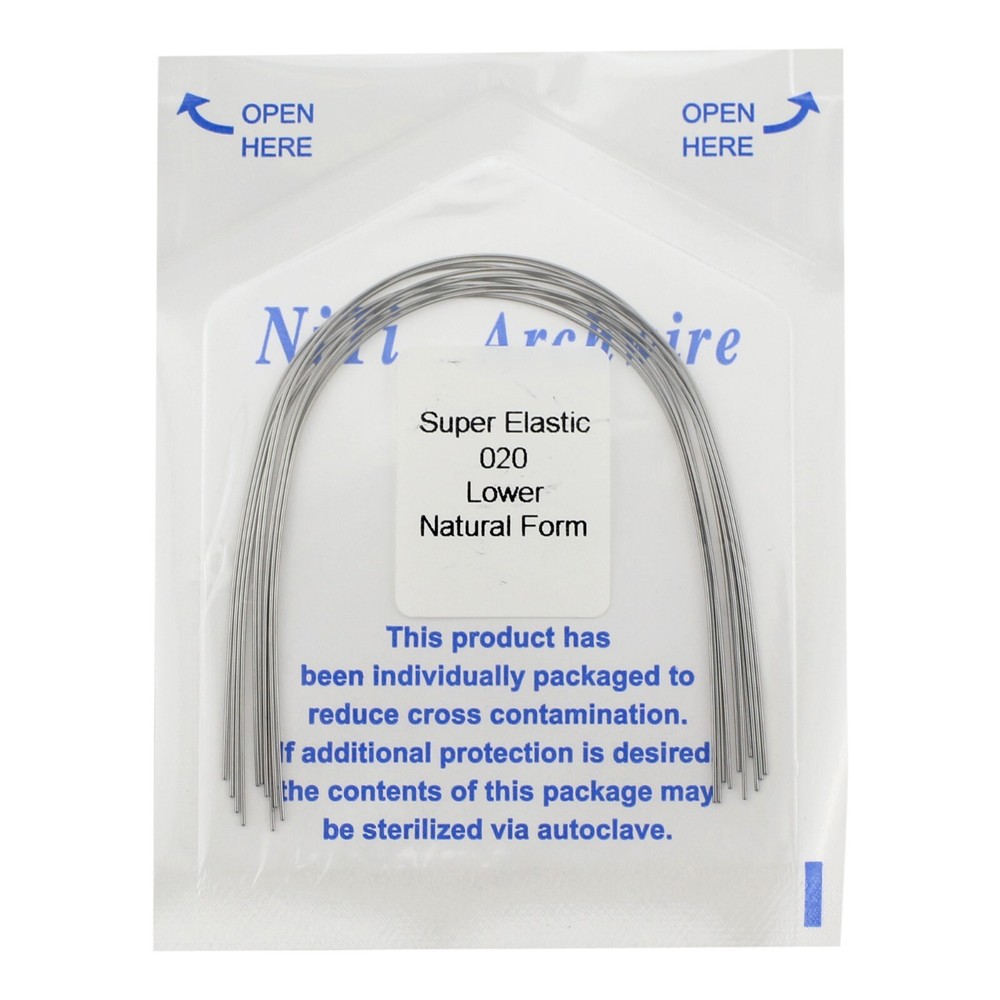 100PCS Dental Orthodontic Niti Arch Wire Rectangular Round Natural Upper Lower