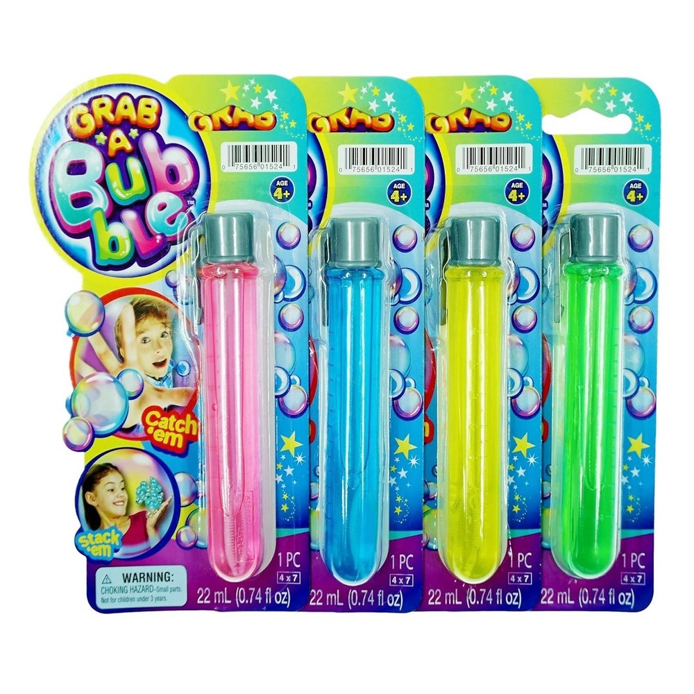JA-RU Grab a Bubble-Touchable Mini Bubbles Wand Toy (2 Pack Assorted Colors). Ou