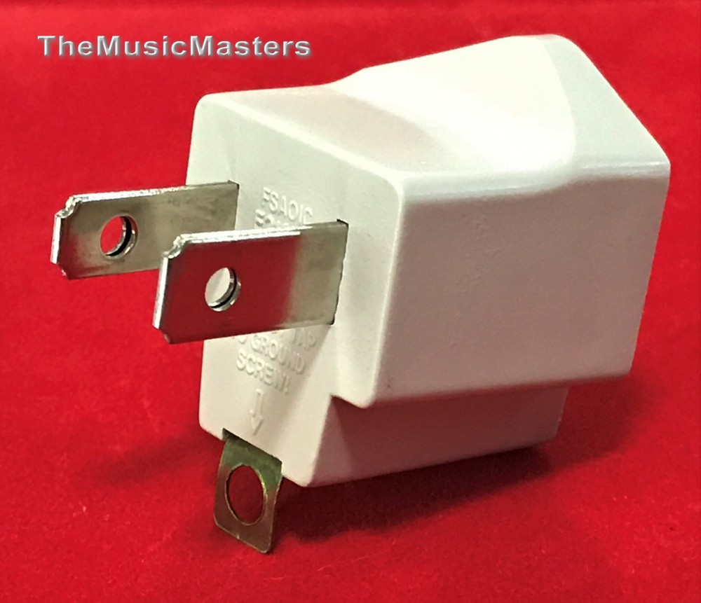 (2) Wall Plug Electrical Power GROUNDING ADAPTERS 3 Prong Socket to 2 Prong Plug