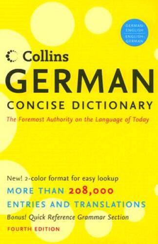 Collins German Concise Dictionary, 4e (HarperCollins Concise Dictio - ACCEPTABLE