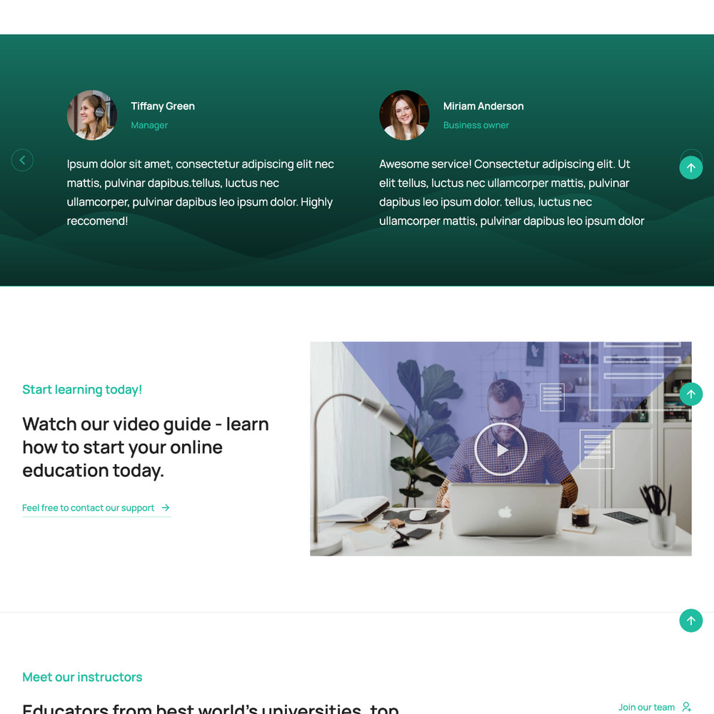 Online Courses Website Design with Free VPS Web Hosting and Installation