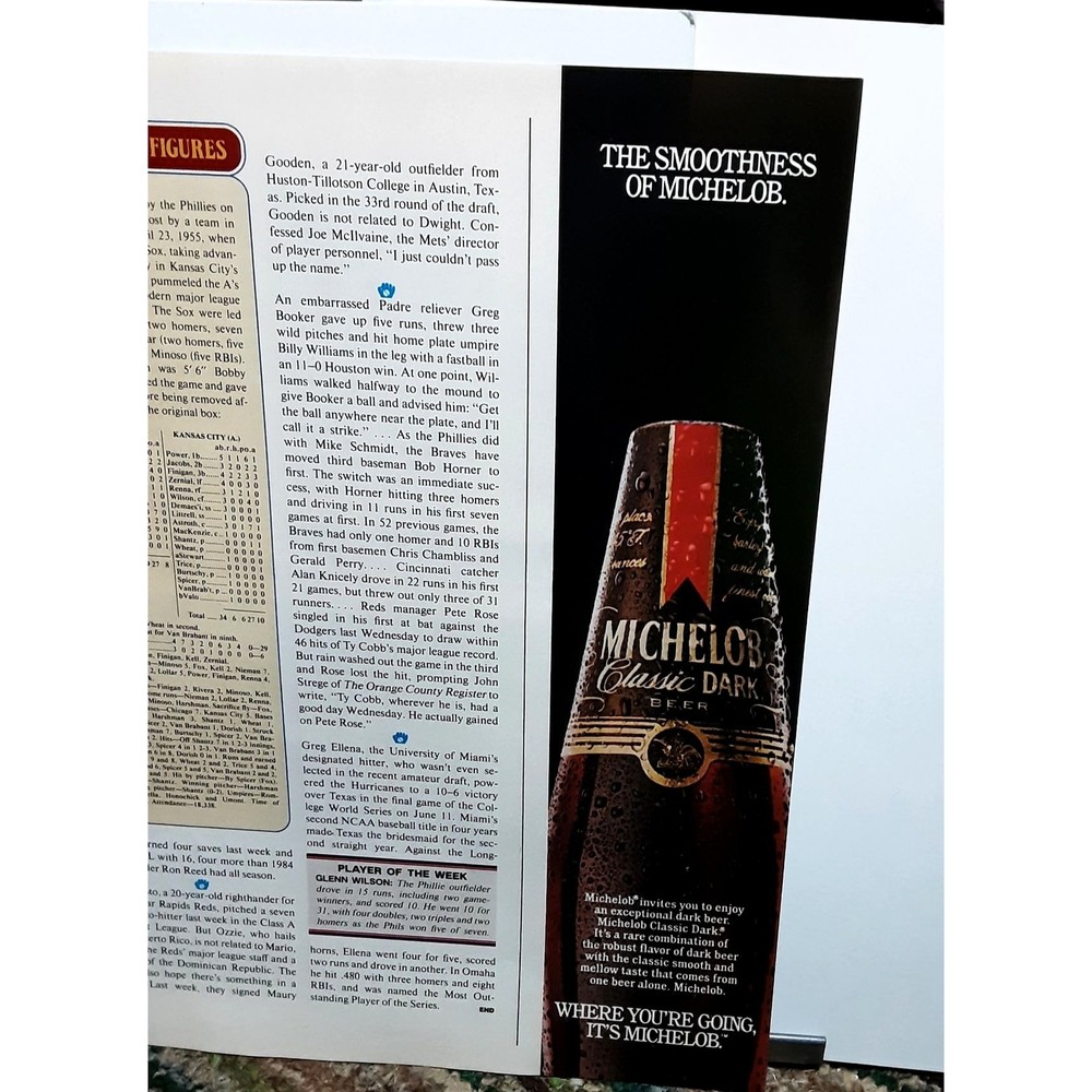 1985 Michelob Classic Dark Beer Print Ad