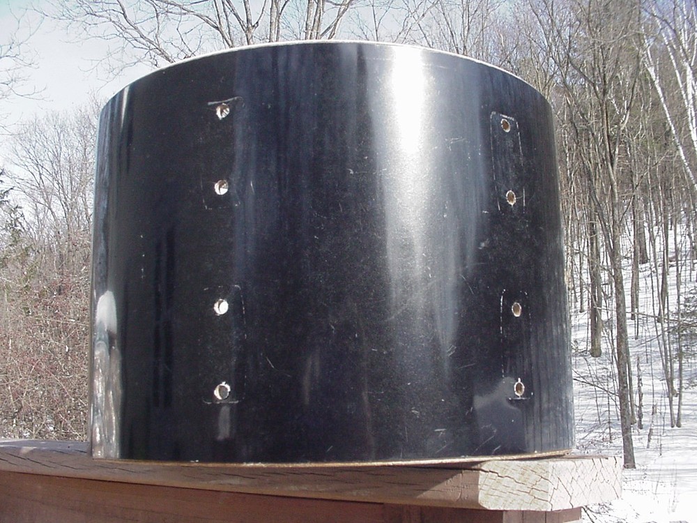 1971 ROGERS DRUMS 9x13 Powertone gloss black ebony tom drum shell project