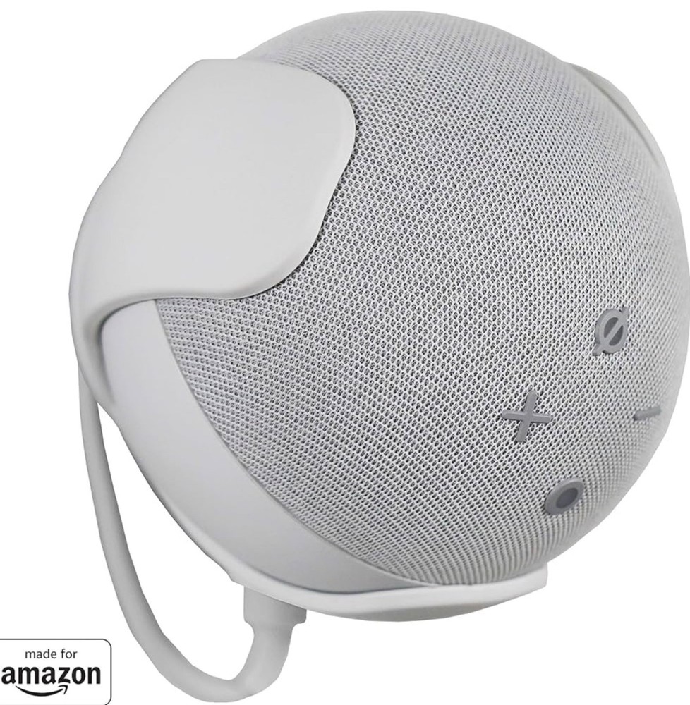 Made For Amazon Wall Mount, White, for Echo Dot (4th generation)