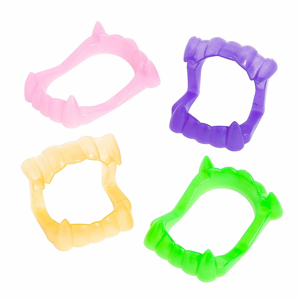 Neon Vampire Teeth - Apparel Accessories - 144 Pieces