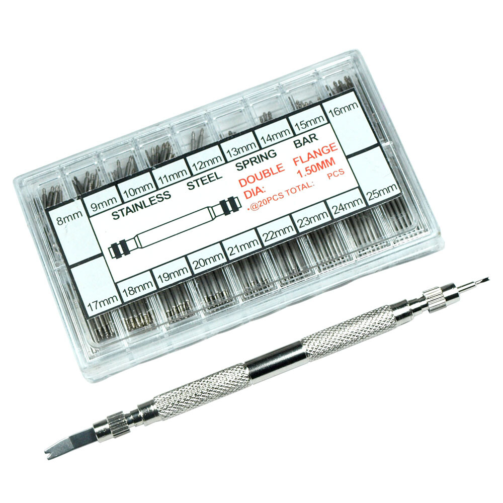 360 Watch Band Spring bars with Spring Bar Tool Strap Link Remover Pusher