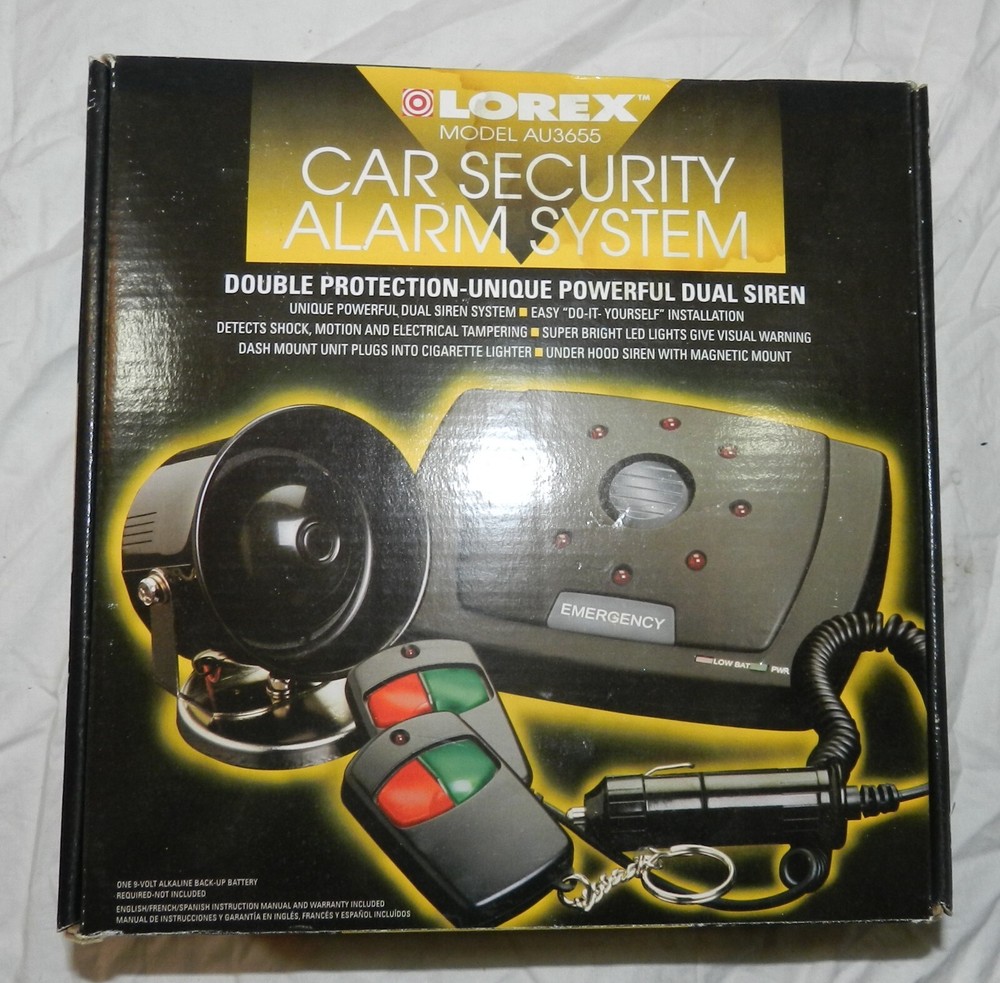 New in Box - Lorex Model AU3655 Car Security Alarm System