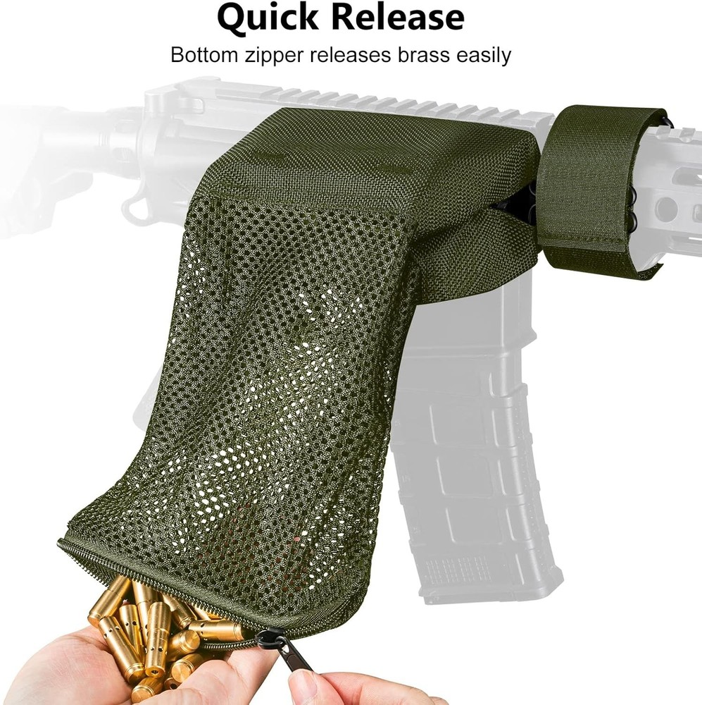 Green Brass Collector - Durable Mesh with Easy Installation and Quick Release