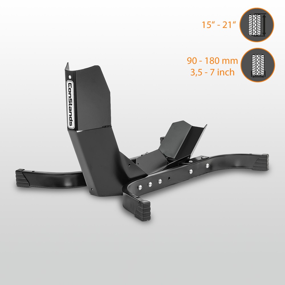 ConStands Easy Plus-Motorcycle Stand for Cruiser Limited Black Paddock Front Whe