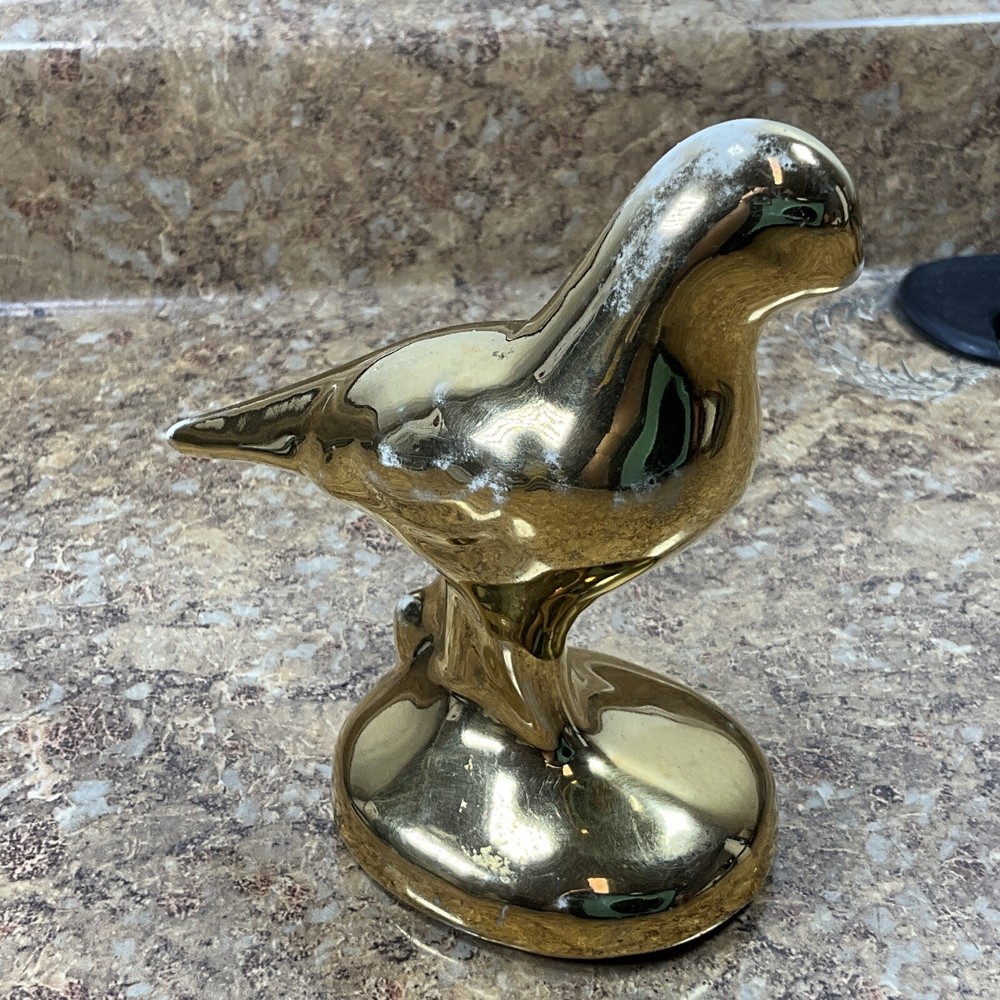 Vintage Ceramic Small Bird Figurine - Gold Nice
