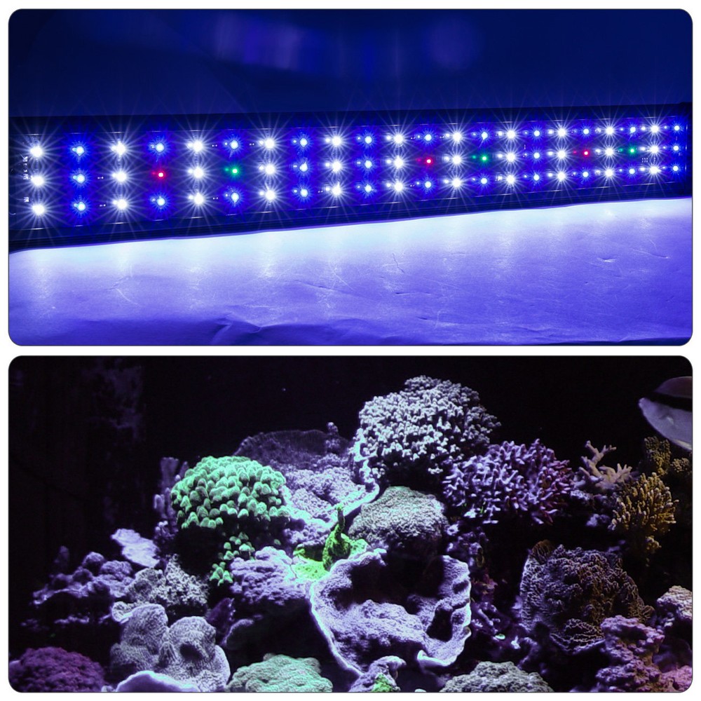 LED SMD 35"-41" Multi Color Aquarium Fish Tank Light Extendable Bracket 2-Modes