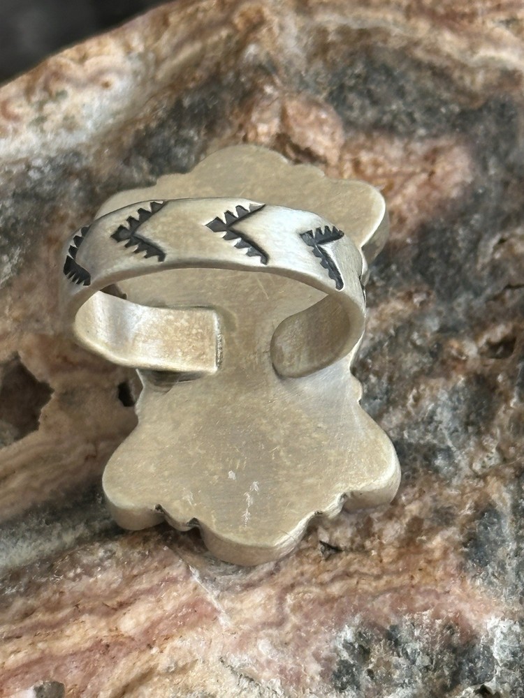 Peacock Dahlia Cluster Southwestern Sterling Silver Ring