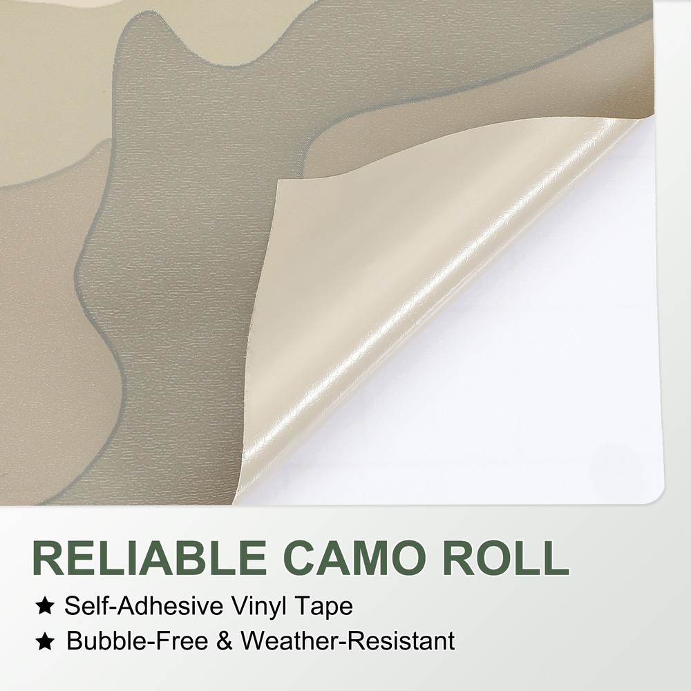 Camo Roll 8"x5ft Self Adhesive Digital Camo Vinyl Wraps Desert
