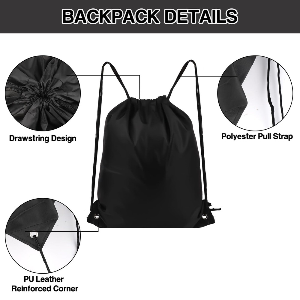 Drawstring Backpack 10 Colors Bags, Draw Medium, Multicolor