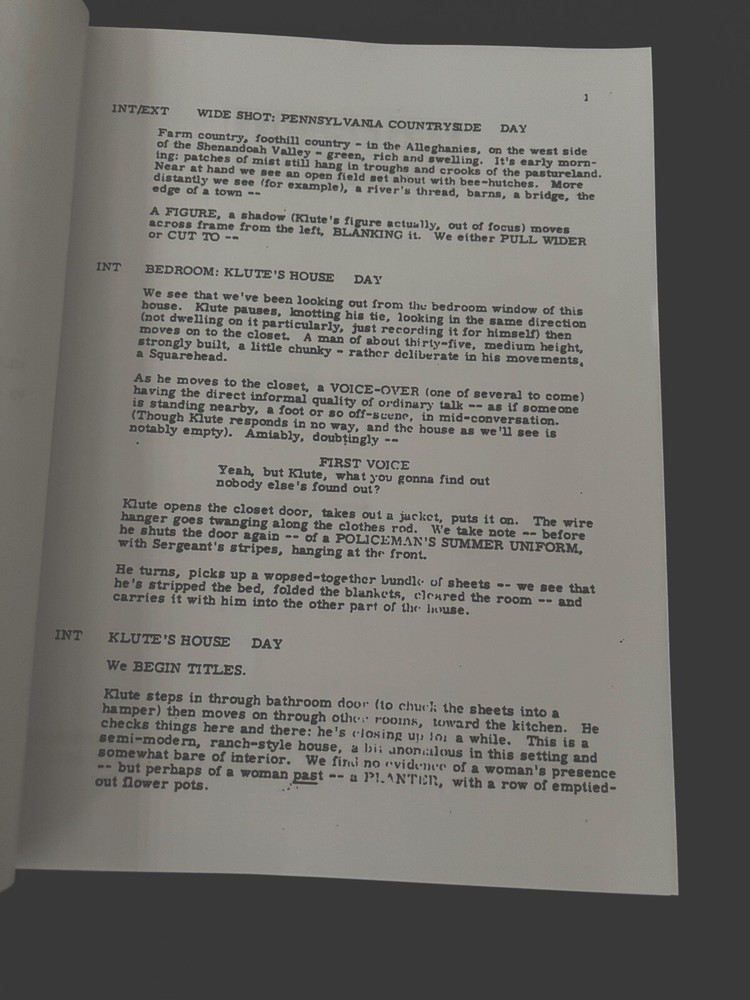 Warner Bros.™ THE PARANOIA TRILOGY Rare Script ALAN PAKULA Screenplay Set