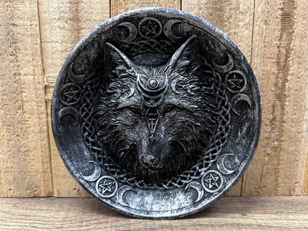 Wolf Resin Incense Burner 5" x 1"