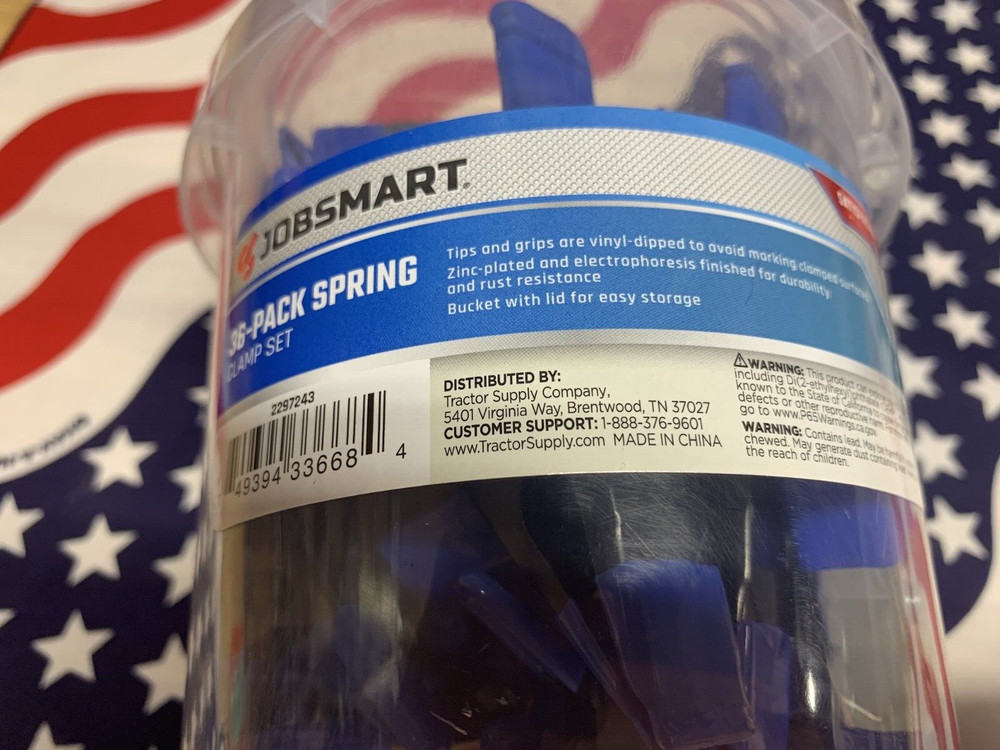 JobSmart 36-Pack Assorted Spring Clamp Set