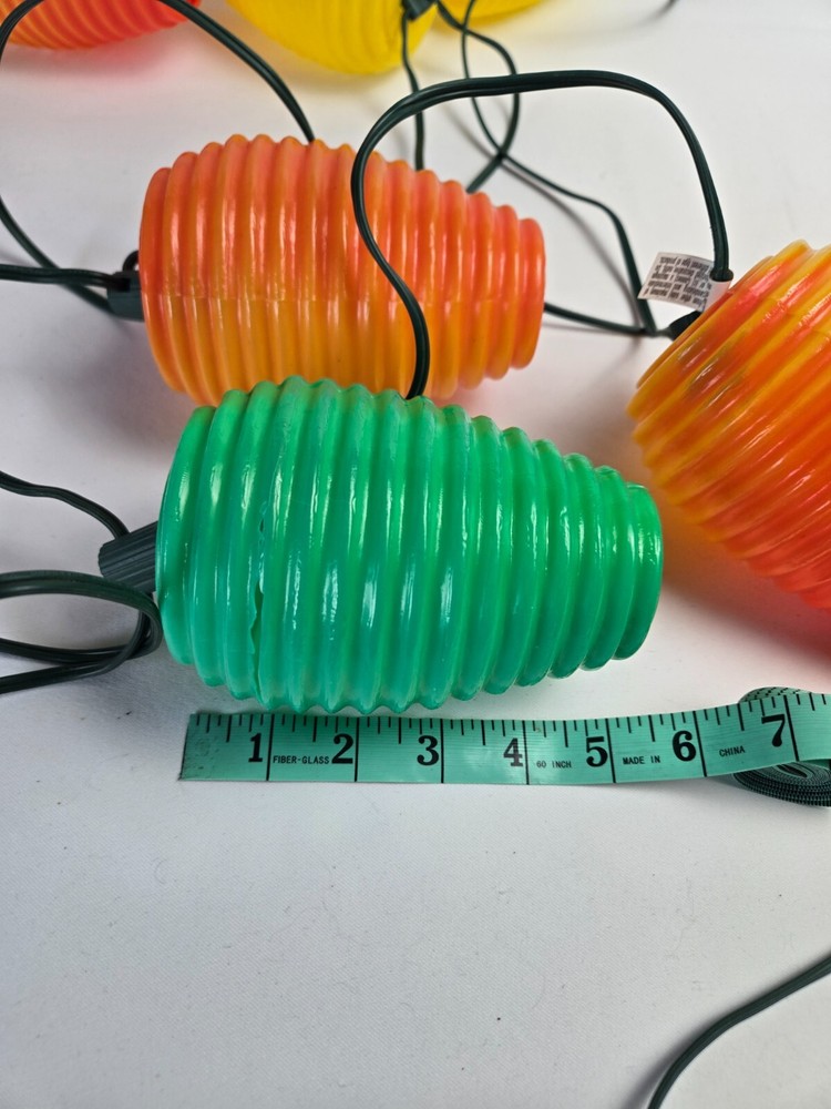 Vintage Beehive Shaped Blow Mold Patio String Light Set, 7 Light String