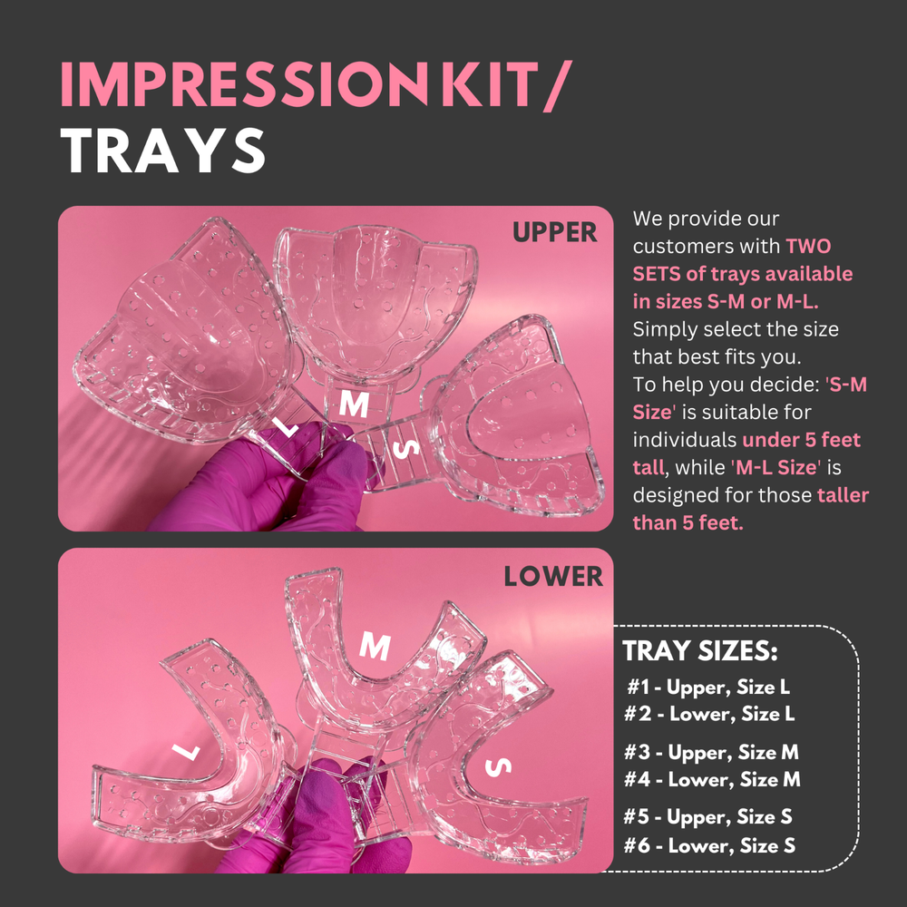 Home Impression Kit for Partial Dentures, Flippers, Removable Veneers, Retainers