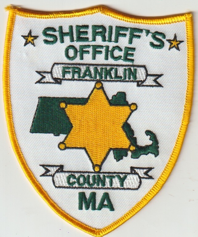 Franklin County MA Sheriff obsolete patch shipped from Australia