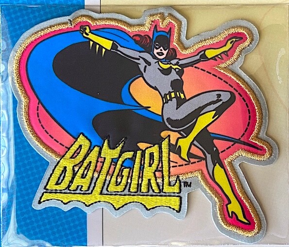 BATGIRL PATCH on INFO CARD ~ from Willabee & Ward ~ DC COMICS PATCH COLLECTION