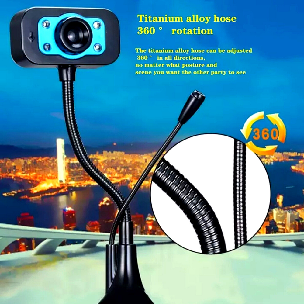Camara Web Para PC Laptop Computadora Full HD USB Con Microfono Streaming Webcam