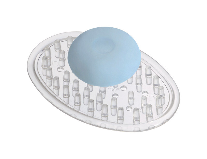 Plastic Bar Soap Holder for Bathroom Shower - Clear