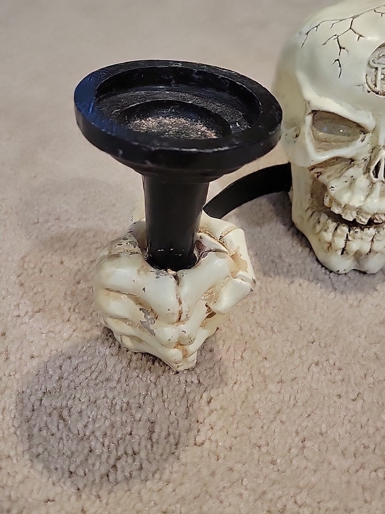 Skull Candle Holder Double Gothic JW Halloween