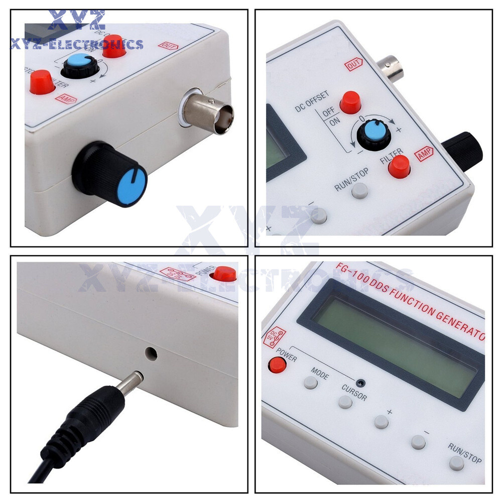 DDS Function Signal Generator Sine+Triangle + Square Wave Frequency 1HZ-500KHz