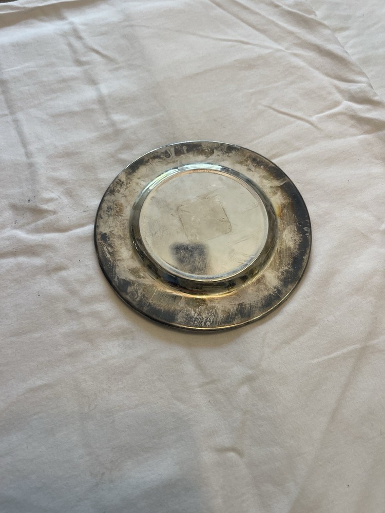 Silverplate Grapevine Pattern Coaster Decorative Plate Post-1940
