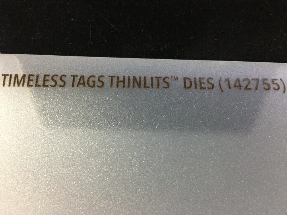 Stampin Up! TIMELESS TAGS Dies .......Make Pretty things